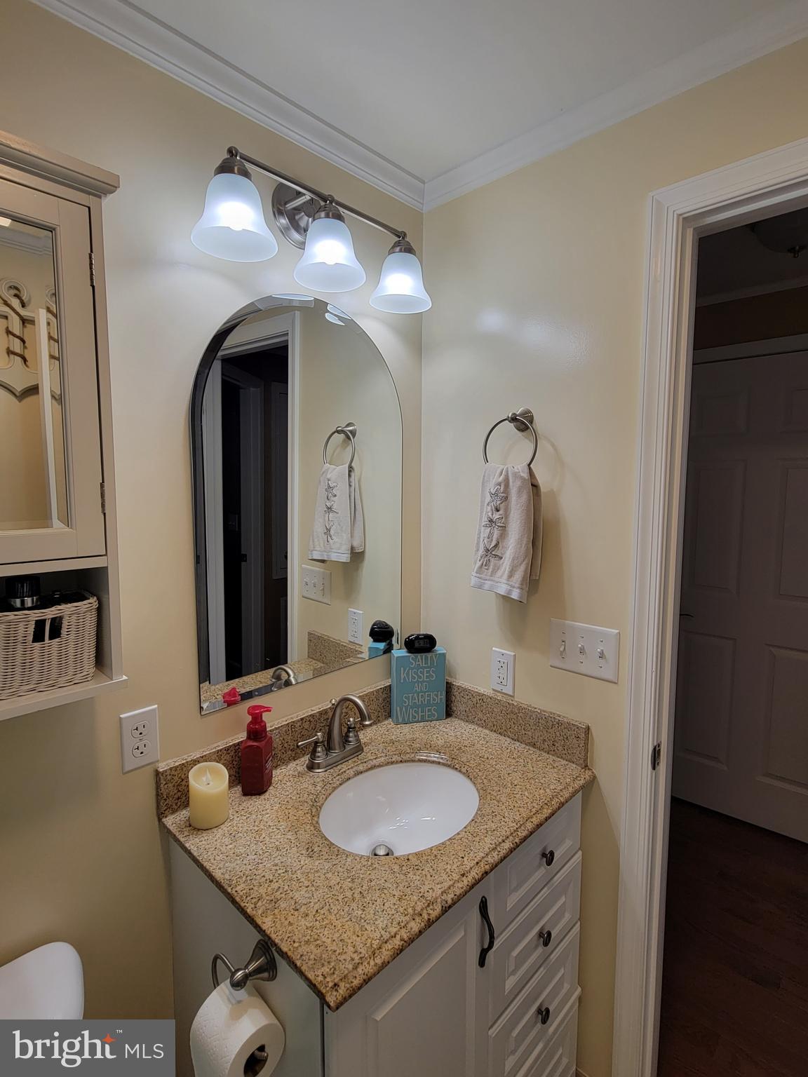 139 Mussetta Street Hanover, PA 17331 - Photo 21 of 58 a bathroom with a granite countertop sink and a mirror