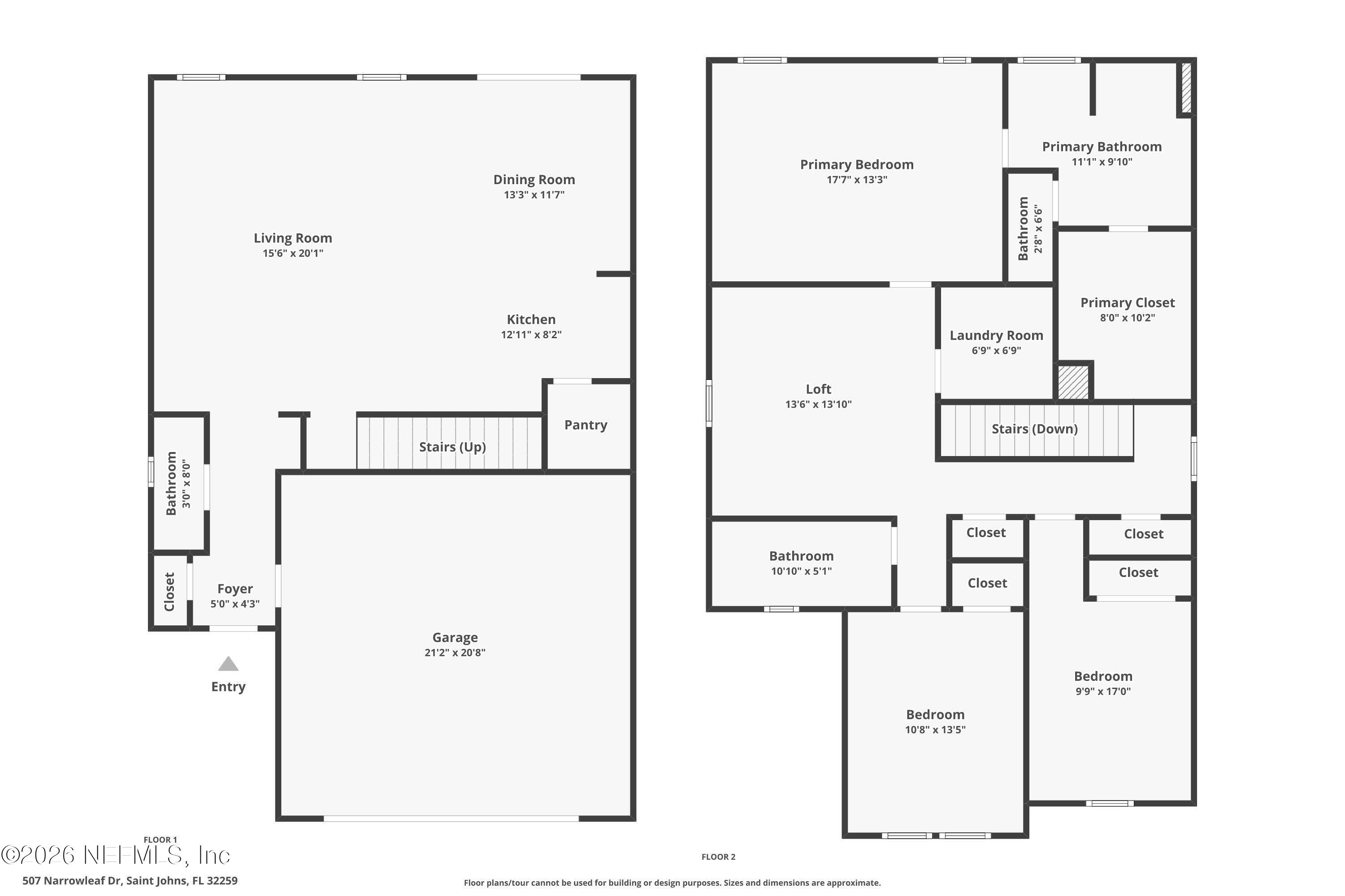 507 Narrowleaf Drive St. Johns, FL 32259 - Photo 79 of 79 Combined floor plan