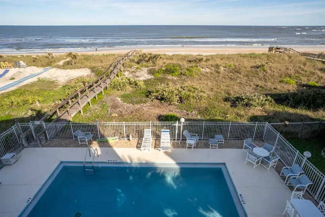 a view of ocean from a balcony