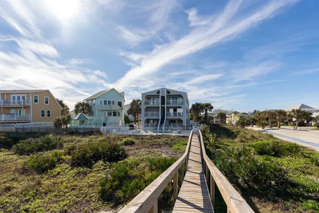a view of a balcony with an outdoor space