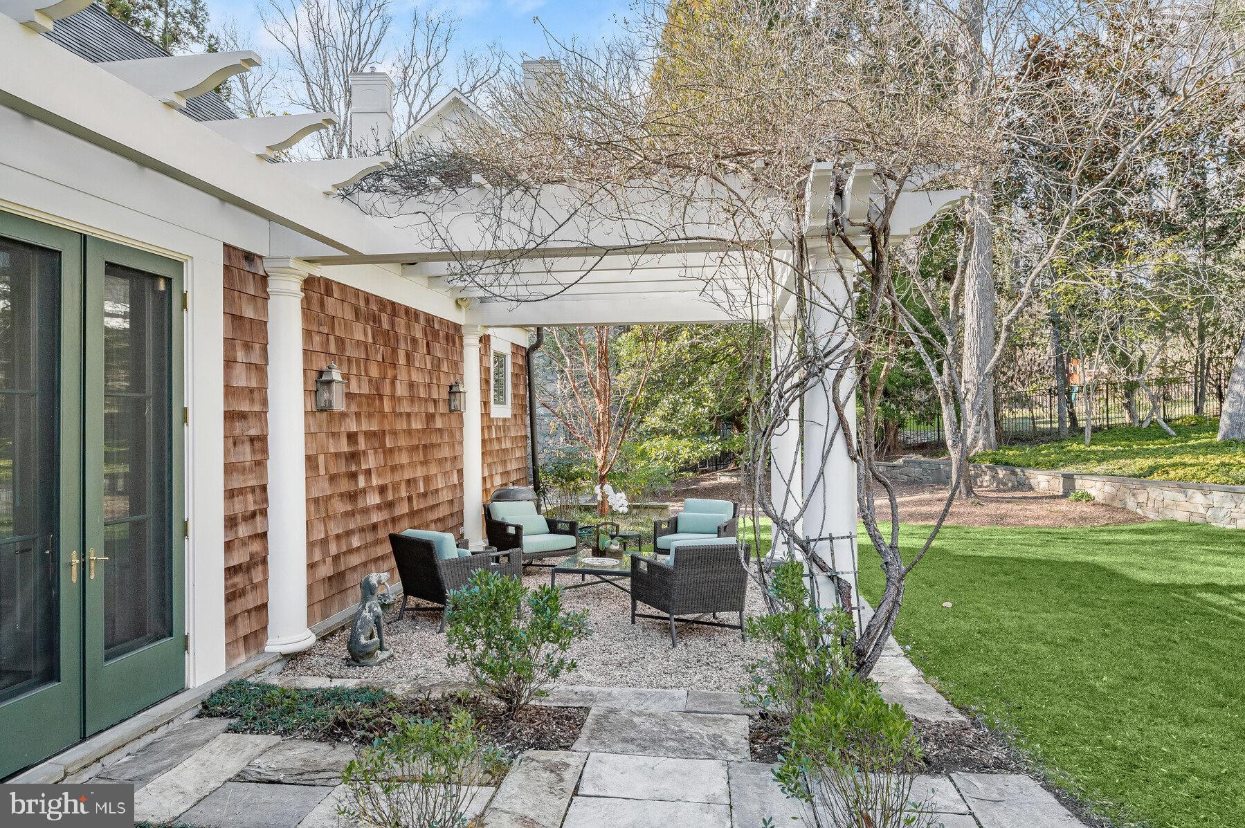 9100 Burning Tree Road Bethesda, MD 20817 - Photo 61 of 65 Pergola with Climbing Roses