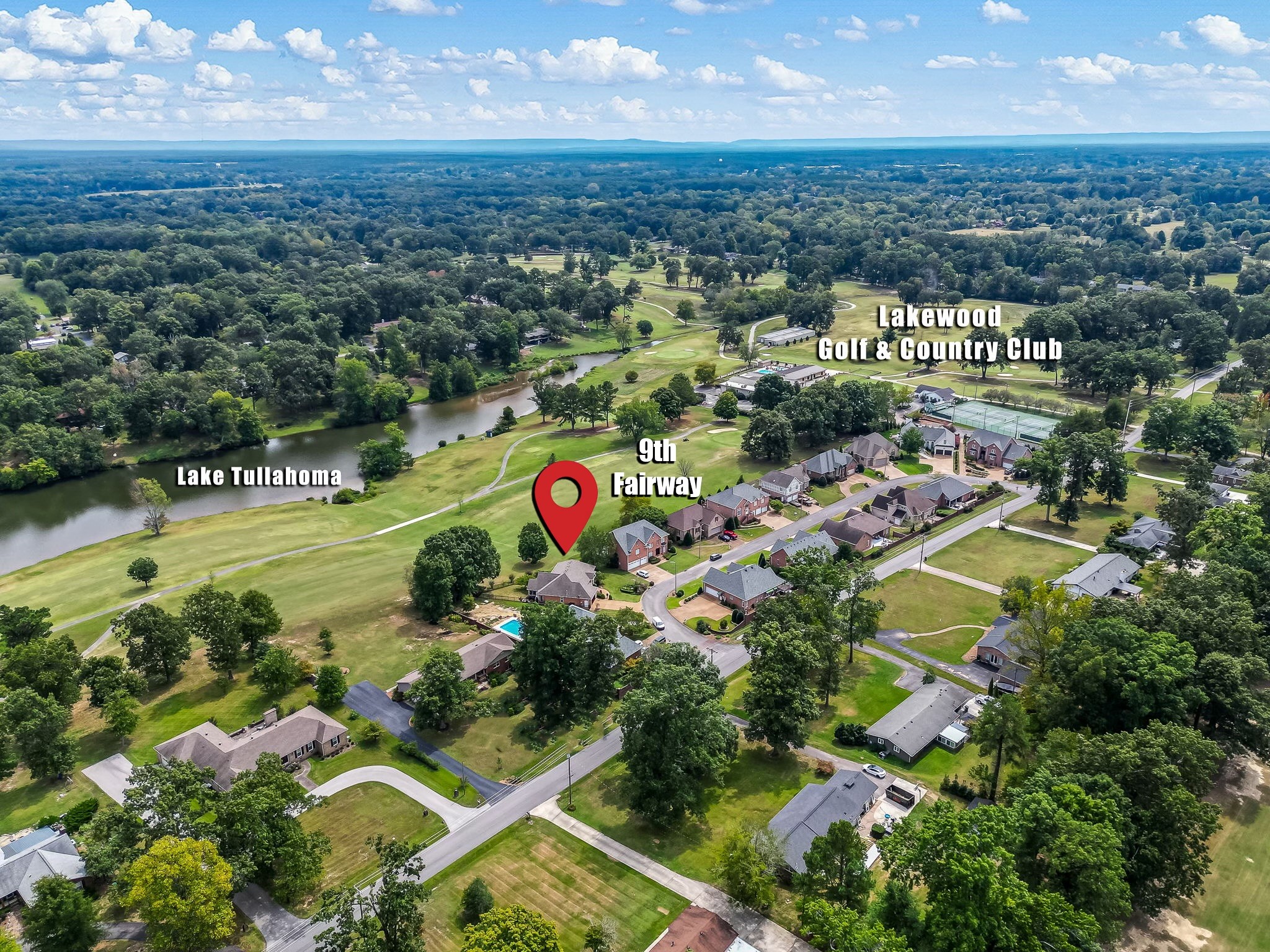 116 Courtside Lane Tullahoma, TN 37388 - Photo 84 of 90 an aerial view of residential houses with outdoor space and trees