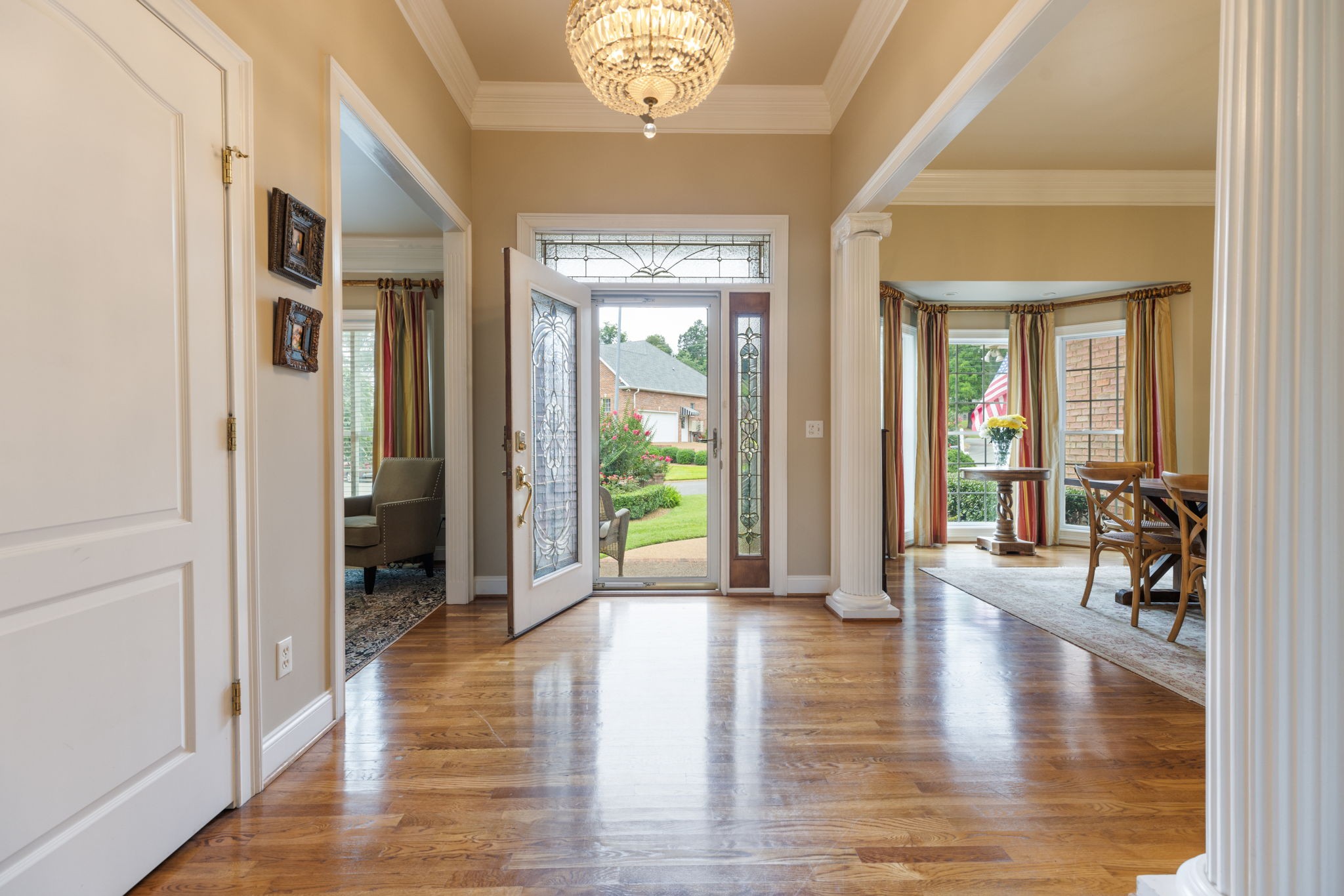 116 Courtside Lane Tullahoma, TN 37388 - Photo 9 of 90 a view of an entryway with wooden floor and a livingroom view