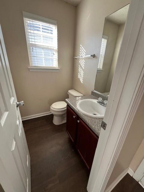 303 Millstone Drive Hampton, GA 30228 - Photo 8 of 16 a bathroom with a sink a toilet a mirror and a window