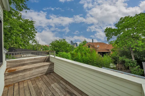 a view of backyard with green space