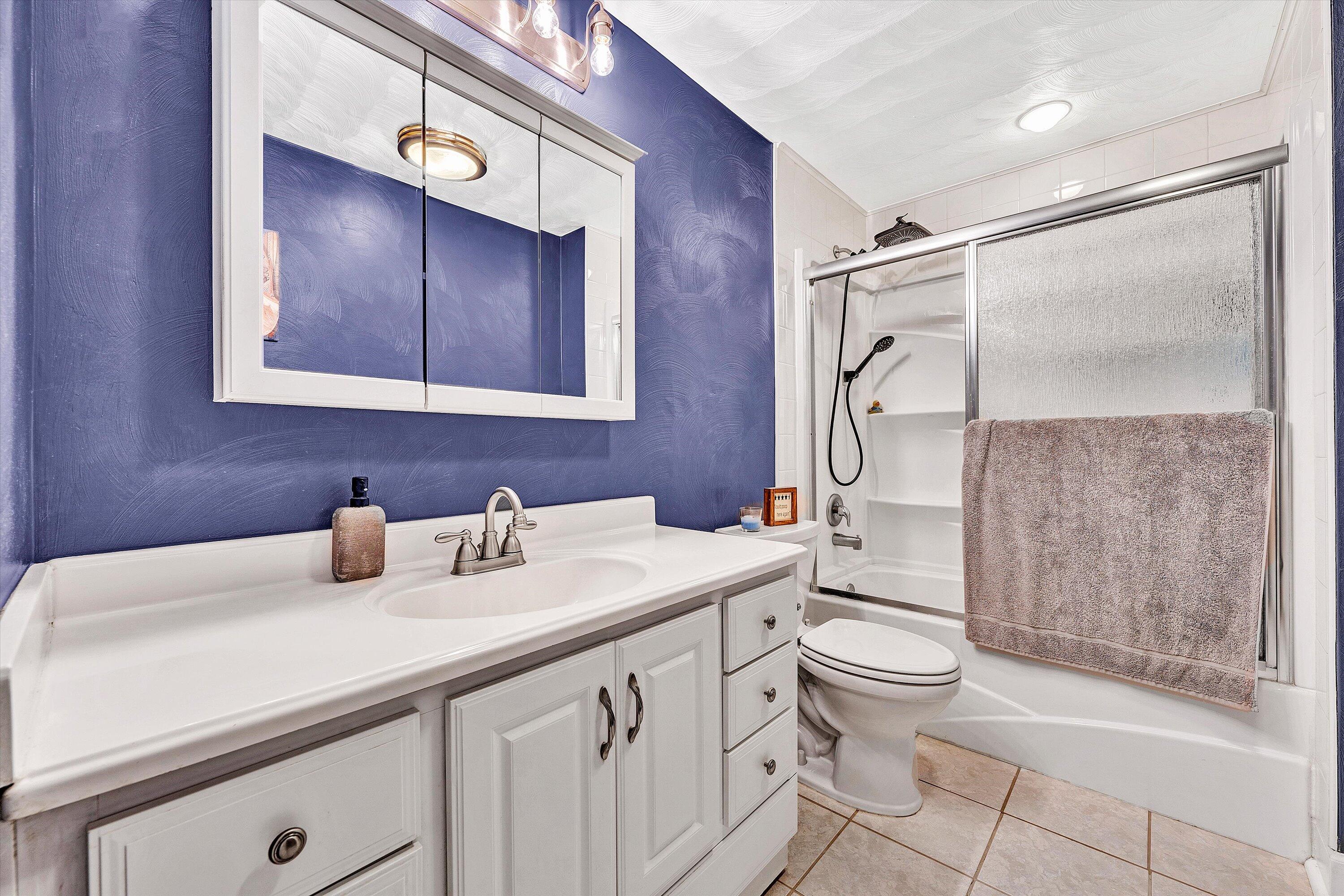 6836 Trevilian Road Roanoke, VA 24019 - Photo 19 of 47 a bathroom with a sink a toilet and shower