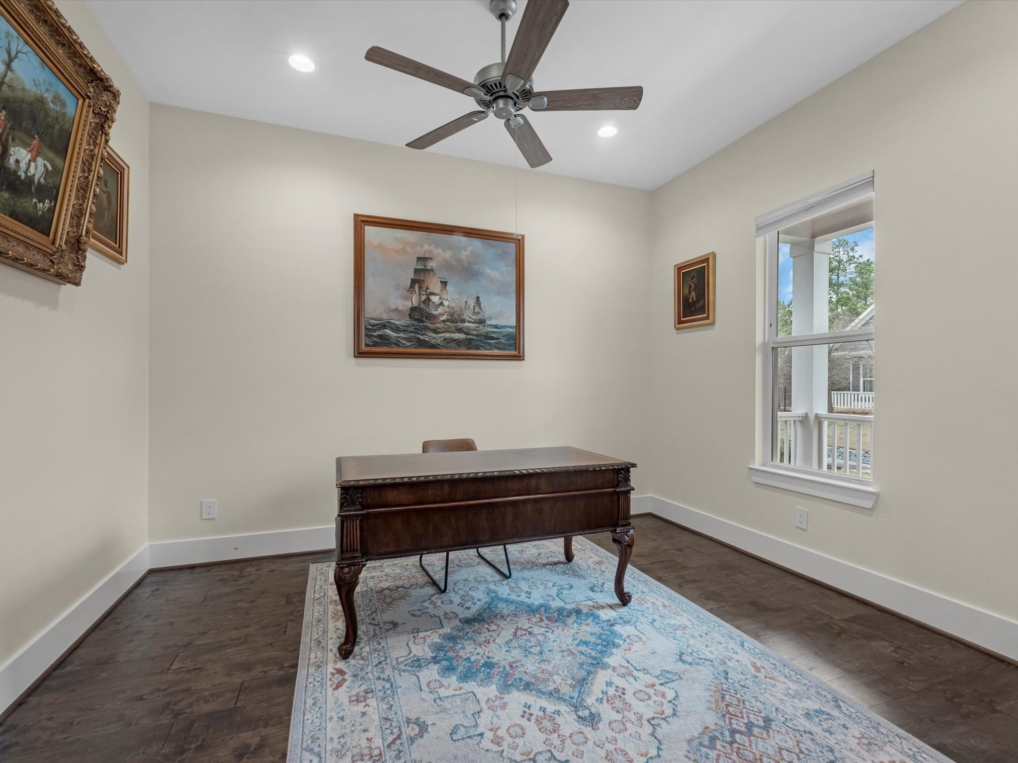 55 Red Harper Drive Spring, TX 77389 - Photo 14 of 28 a view of a workspace with furniture and a window