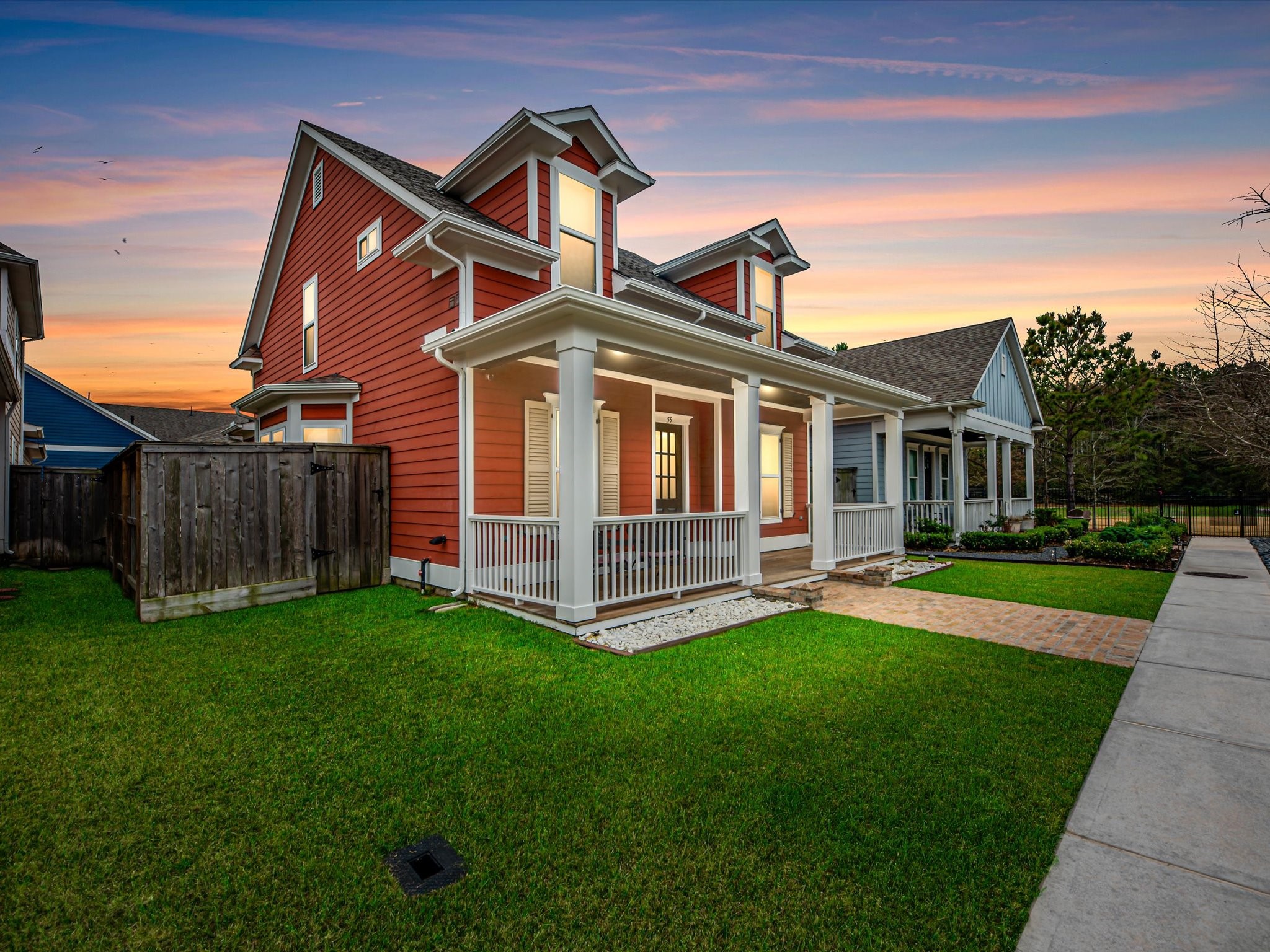 55 Red Harper Drive Spring, TX 77389 - Photo 28 of 28 a view of a house with a yard and deck