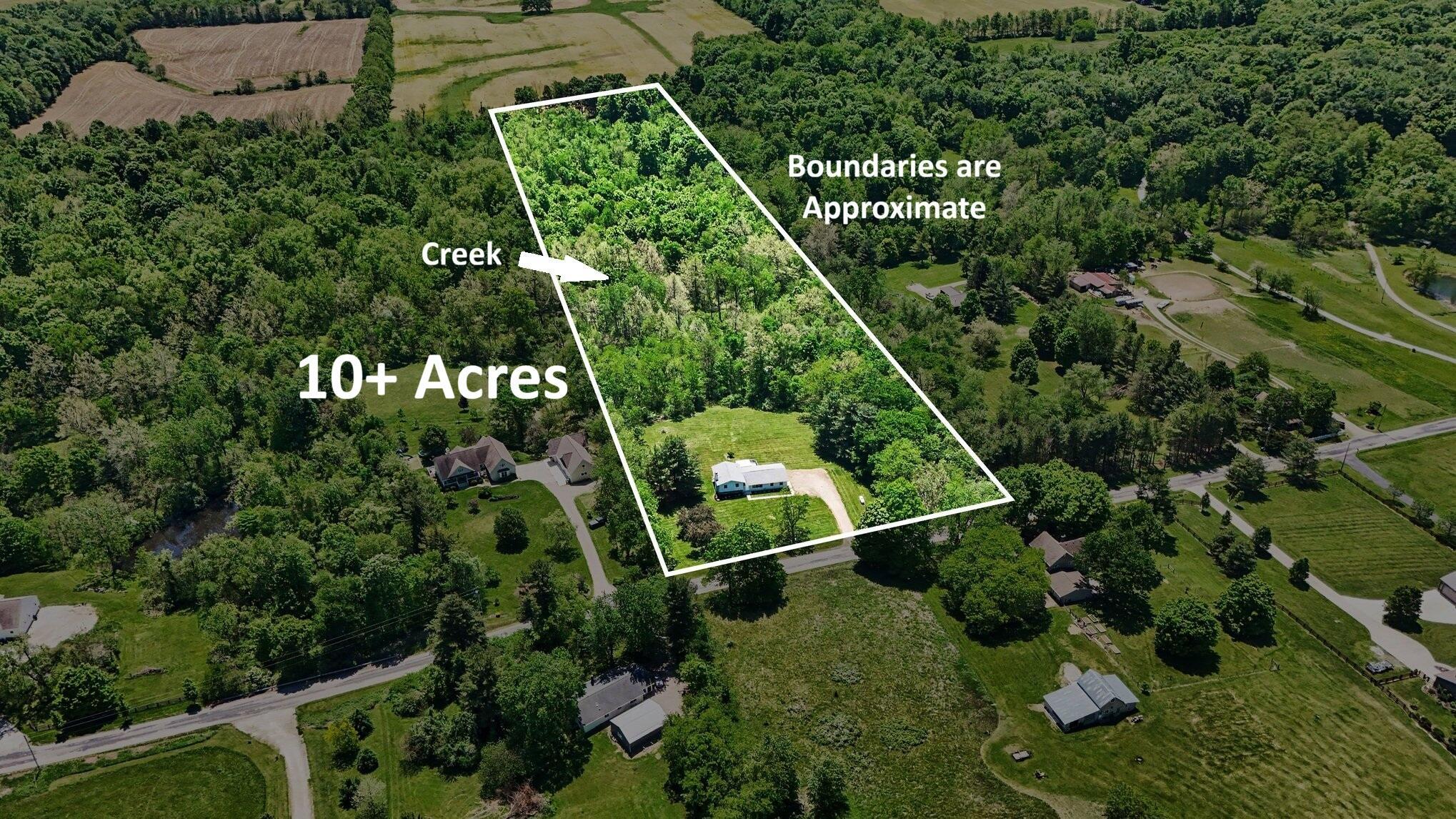 4315 Corner Road Alexandria, OH 43001 - Photo 1 of 39 Front aerial with boundaries
