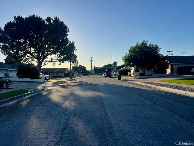 a view of street with houses