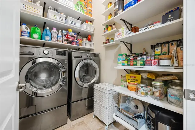 a view of storage and utility room