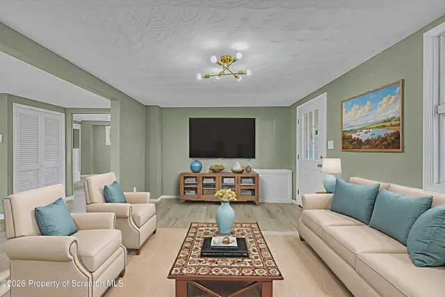 a bedroom with a bed and furniture