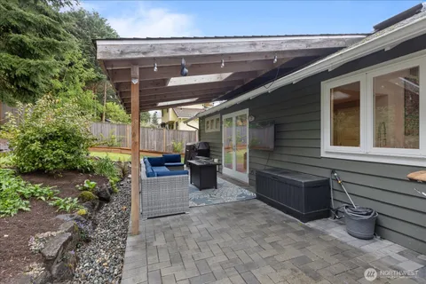 a view of a porch with patio