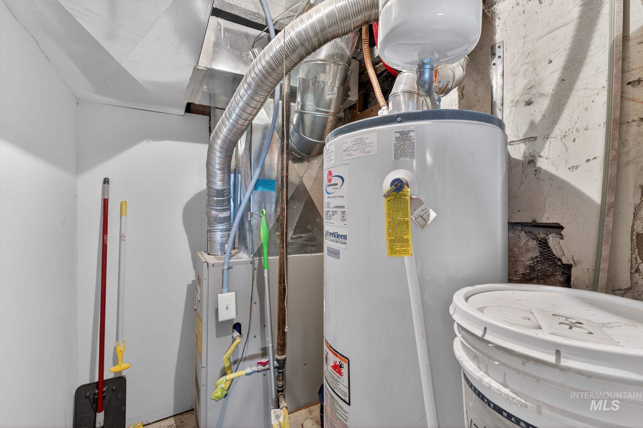 49 South 4th Street West Preston, ID 83263 - Photo 20 of 48 Utility room featuring water heater and heating unit