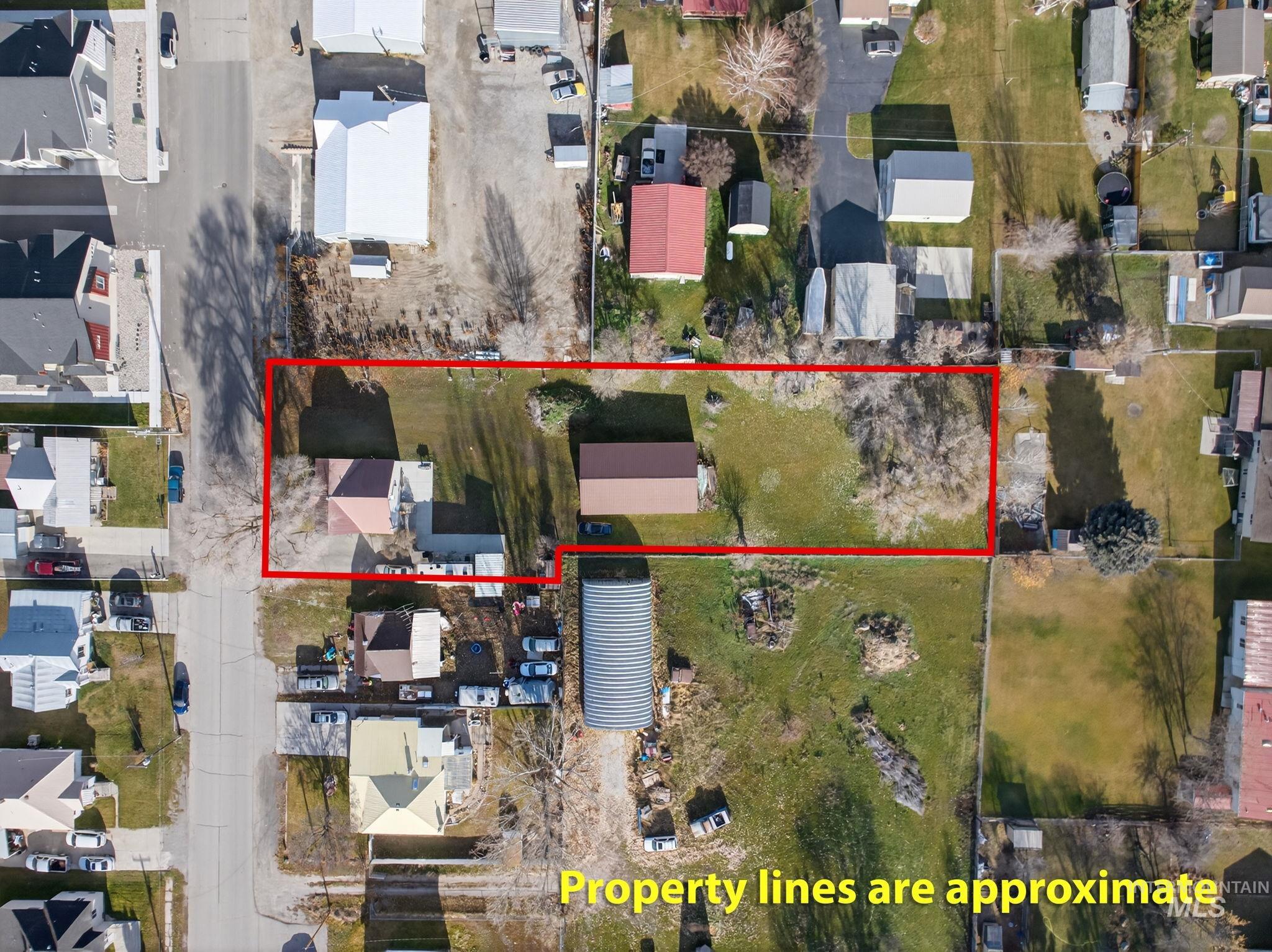 49 South 4th Street West Preston, ID 83263 - Photo 42 of 48 Aerial overview of property's location featuring property parcel outlined