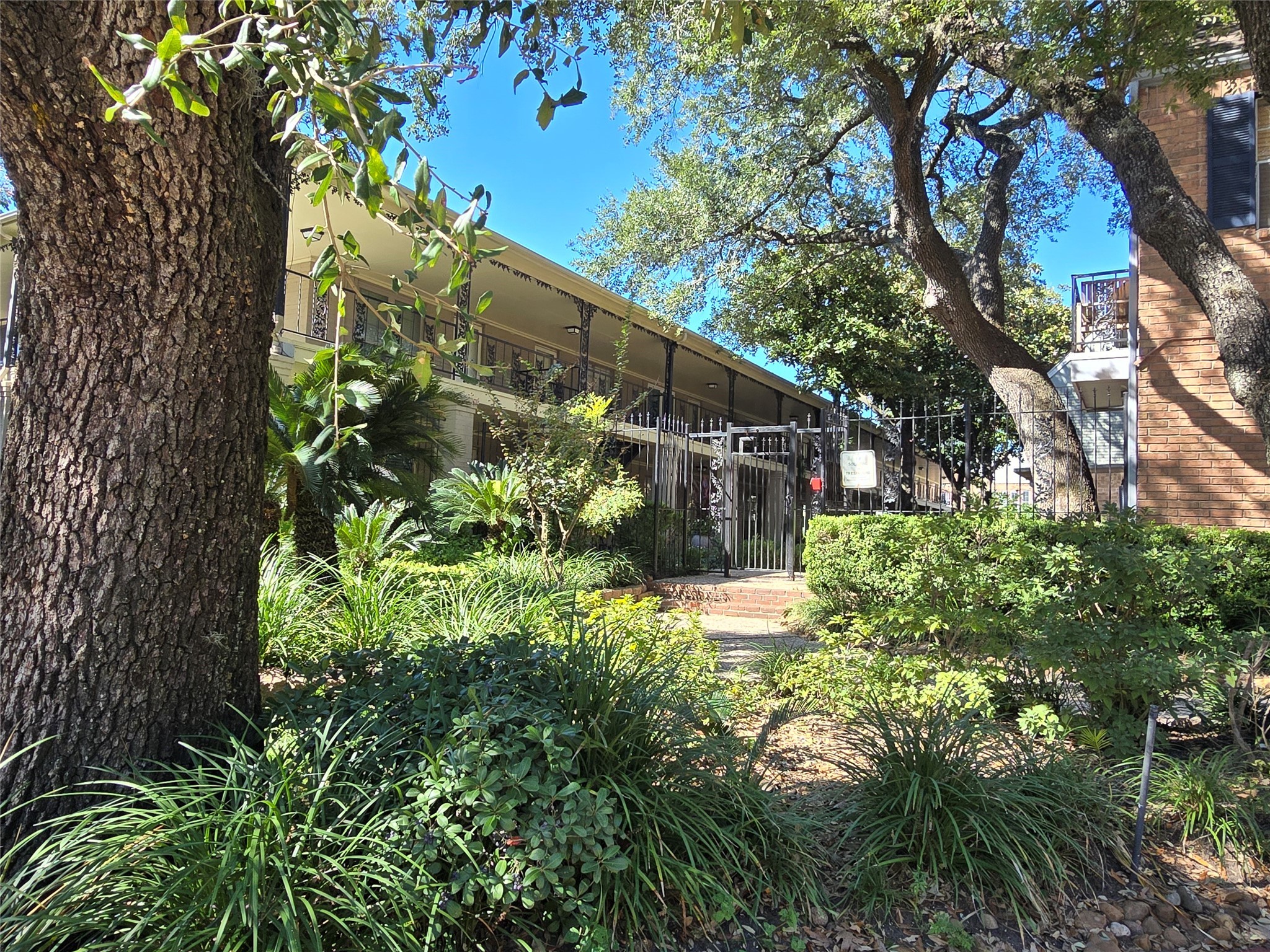 11550 Chimney Rock Road, Unit 312 Houston, TX 77035 - Photo 2 of 18 a backyard of a building with lots of green space