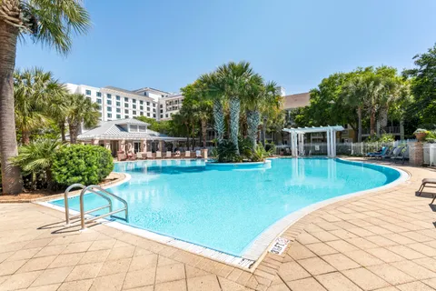 a view of a bench in a park