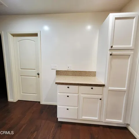 a view of white cabinets