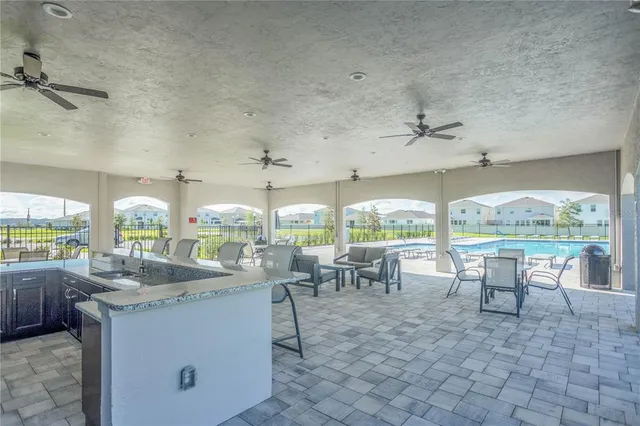 a view of outdoor space yard and swimming pool