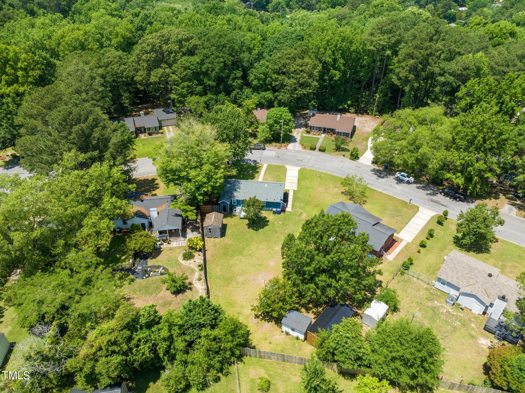 207 Freestone Road Greenville, NC 27834 - Photo 41 of 45 an aerial view of residential house with outdoor space and swimming pool
