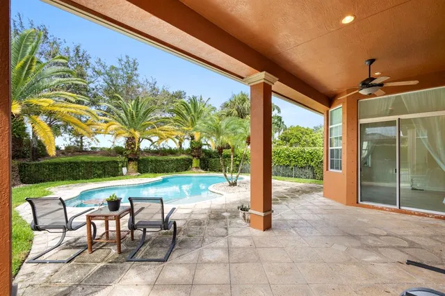 a view of outdoor space yard and swimming pool