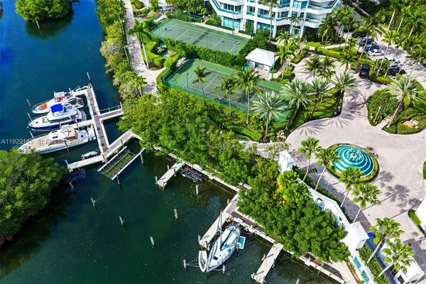 an aerial view of multi story residential apartment building
