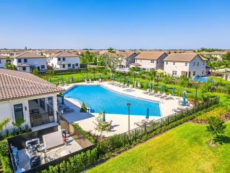 11852 Southwest 245 Terrace Homestead, FL 33032 - Photo 28 of 31 an aerial view of a house with a garden