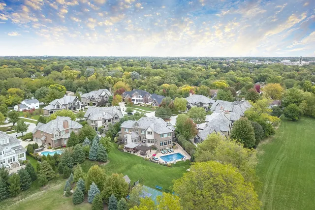 an aerial view of multiple house