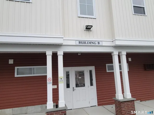 a view of a building with entryway