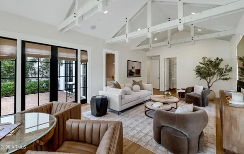 a view of a chairs in a patio