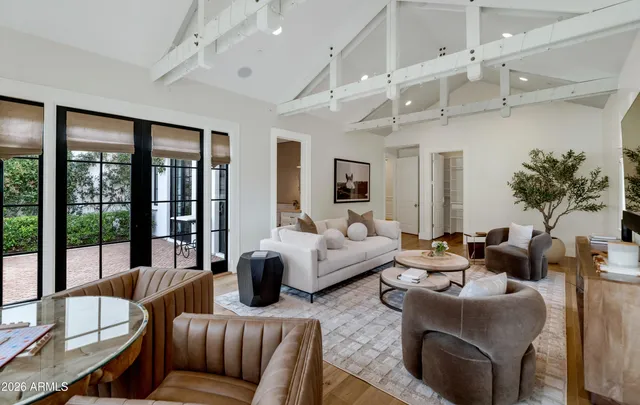 a view of a chairs in a patio