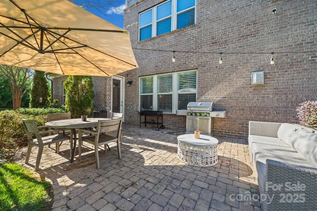a view of a backyard with a garden and plants