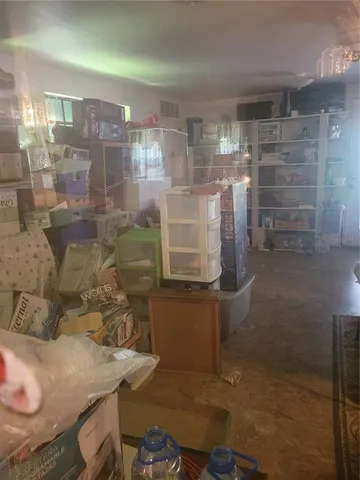 a view of swimming pool from a window