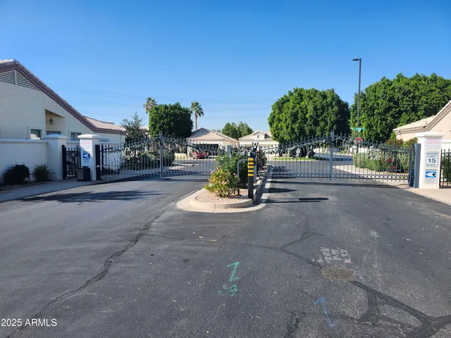 a view of a street with a house