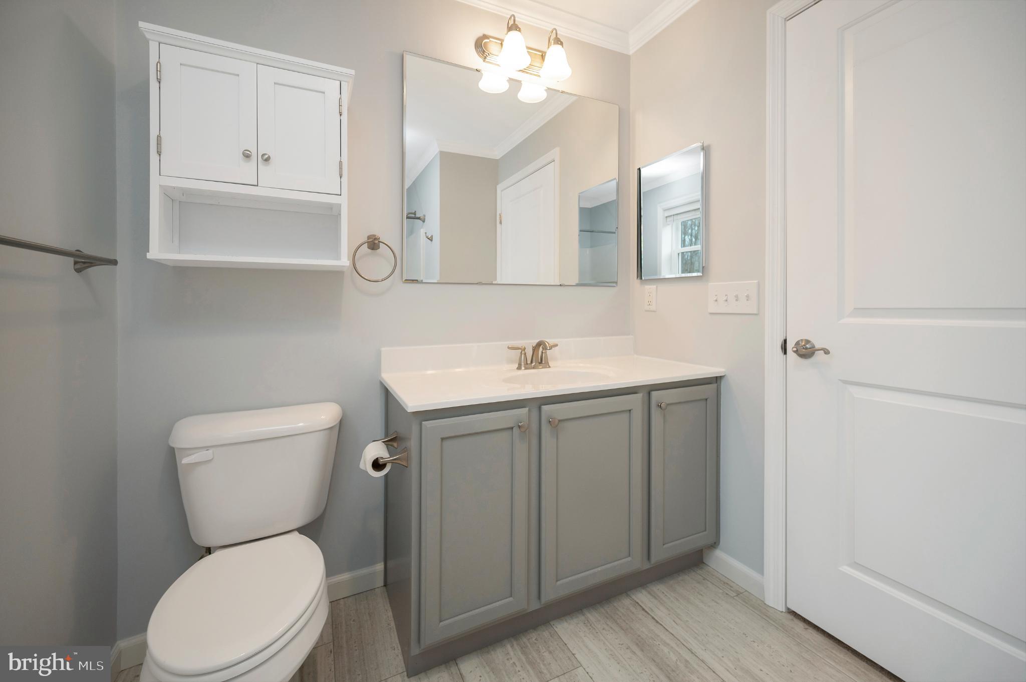 6112 Eds Road Mineral, VA 23117 - Photo 26 of 39 a bathroom with a toilet a sink a vanity and mirror