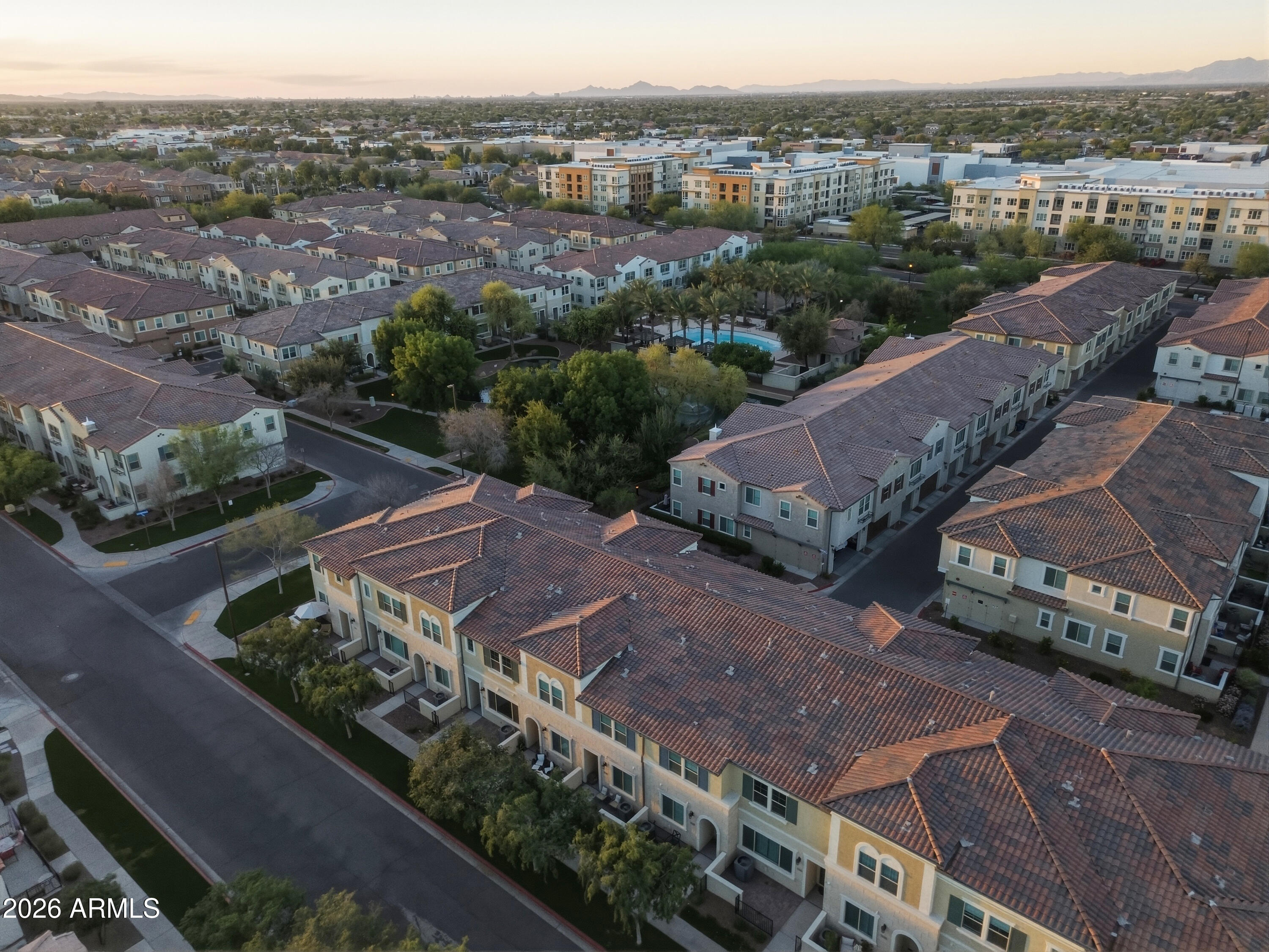 1917 East Hampton Lane, Unit 106 Gilbert, AZ 85295 - Photo 23 of 25 an aerial view of multiple house