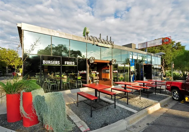 a sitting area with an outdoor seating