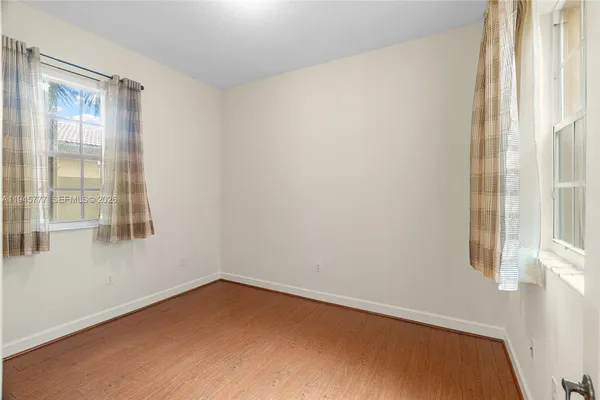 an empty room with a window