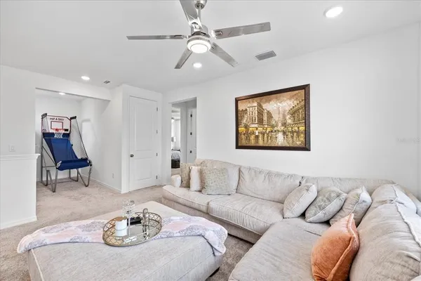 a view of a storage and utility room with a window