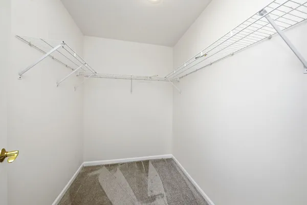 a view of small space with racks on the wall