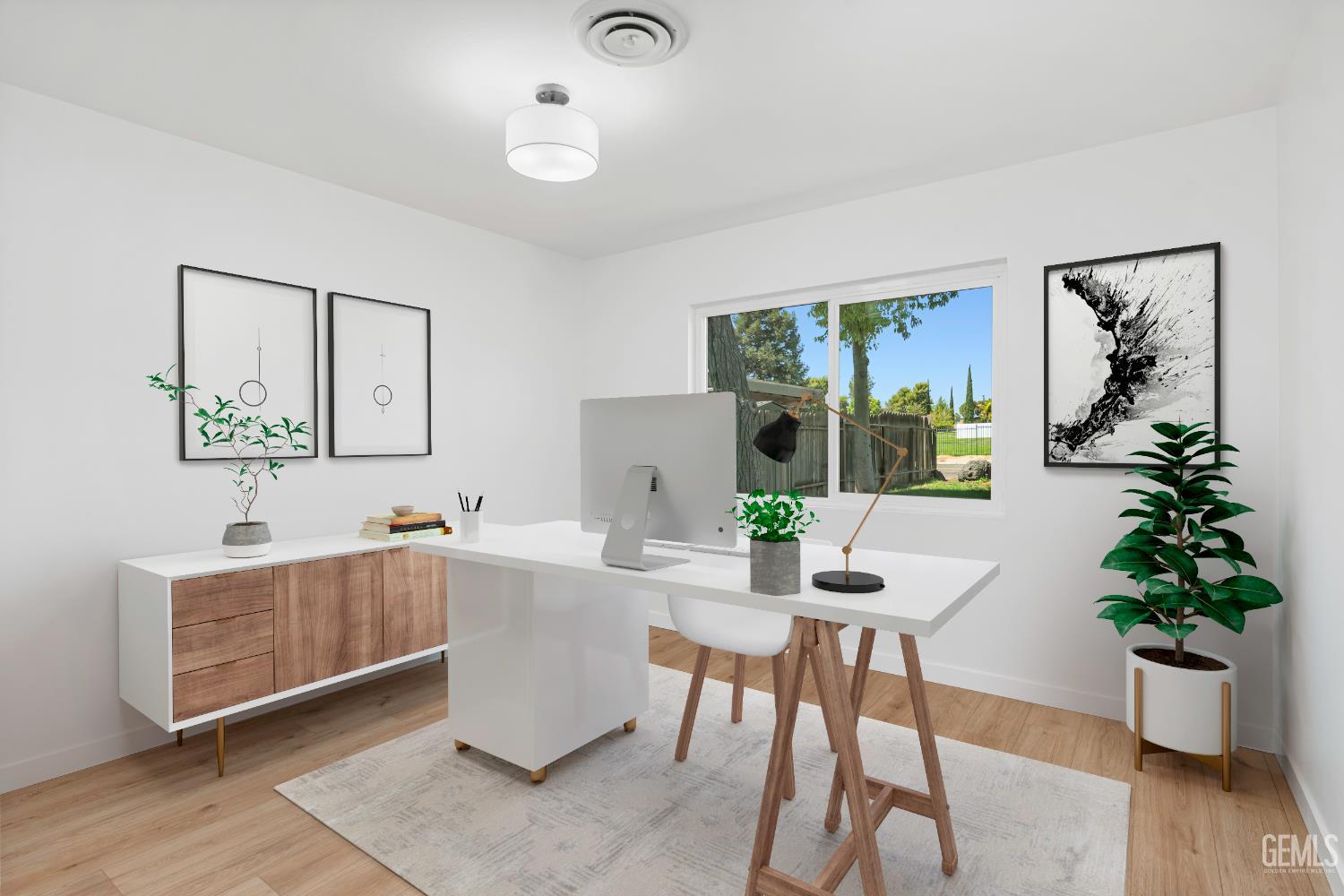 Undisclosed Address Bakersfield, CA 93305 - Photo 15 of 24 a workspace with furniture window and wooden floor