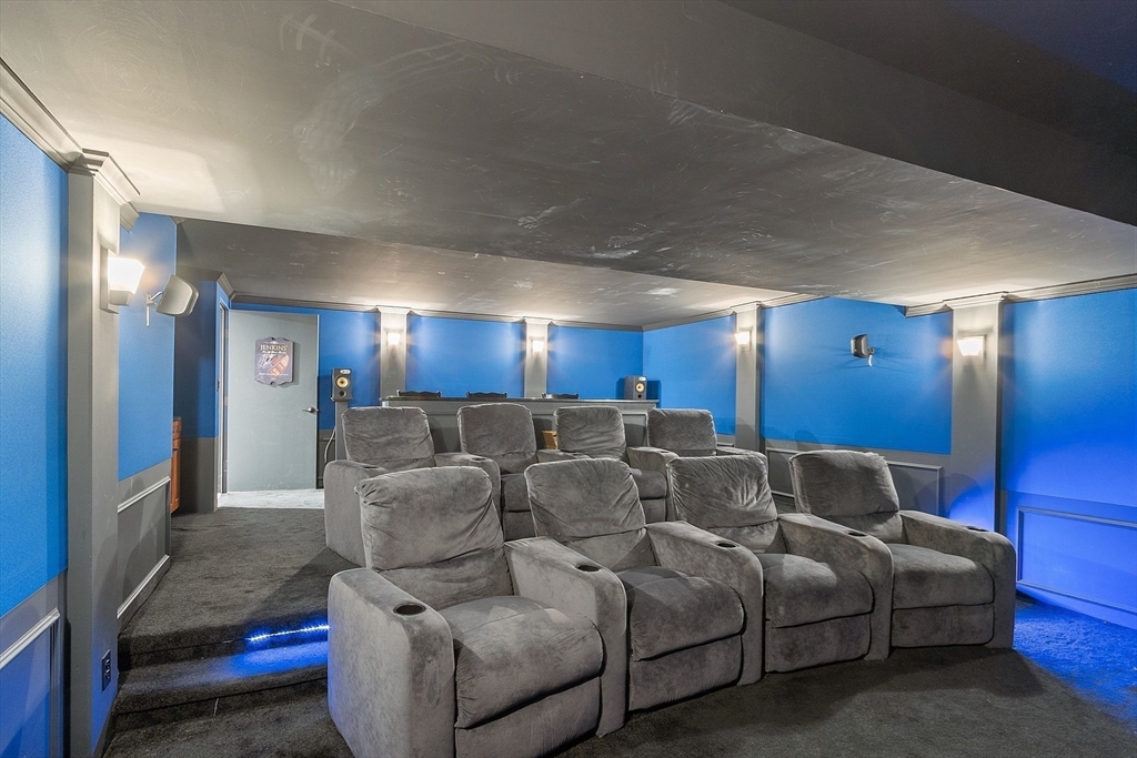 9 Winter Hill Road Lunenburg, MA 01462 - Photo 41 of 42 a projector room with furniture and a chandelier