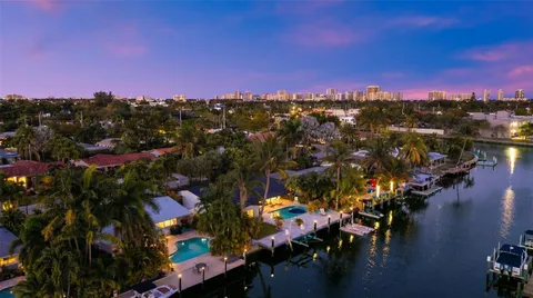 a view of a house with backyard and a tree