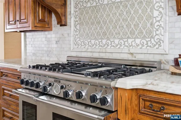 a close view of a stove top oven