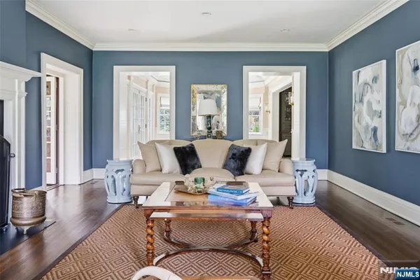 a living room with furniture or couch and a window