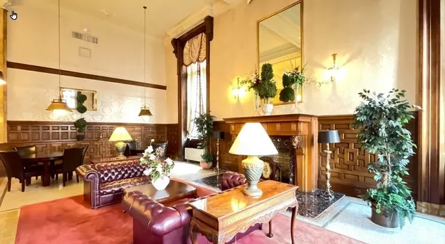 a outdoor living space with furniture