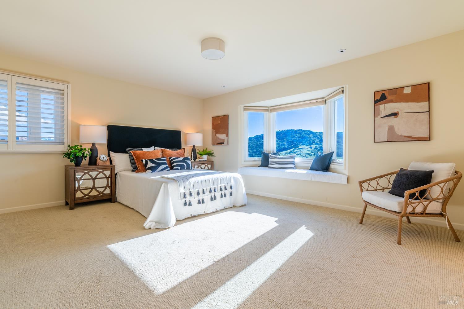 4 Galway Lane San Rafael, CA 94903 - Photo 14 of 45 a bedroom with furniture and a large window