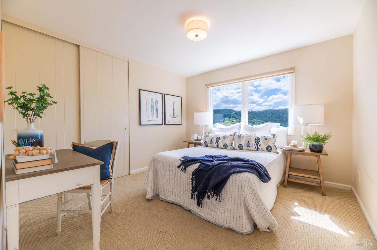 4 Galway Lane San Rafael, CA 94903 - Photo 21 of 45 a bedroom with a bed and a table