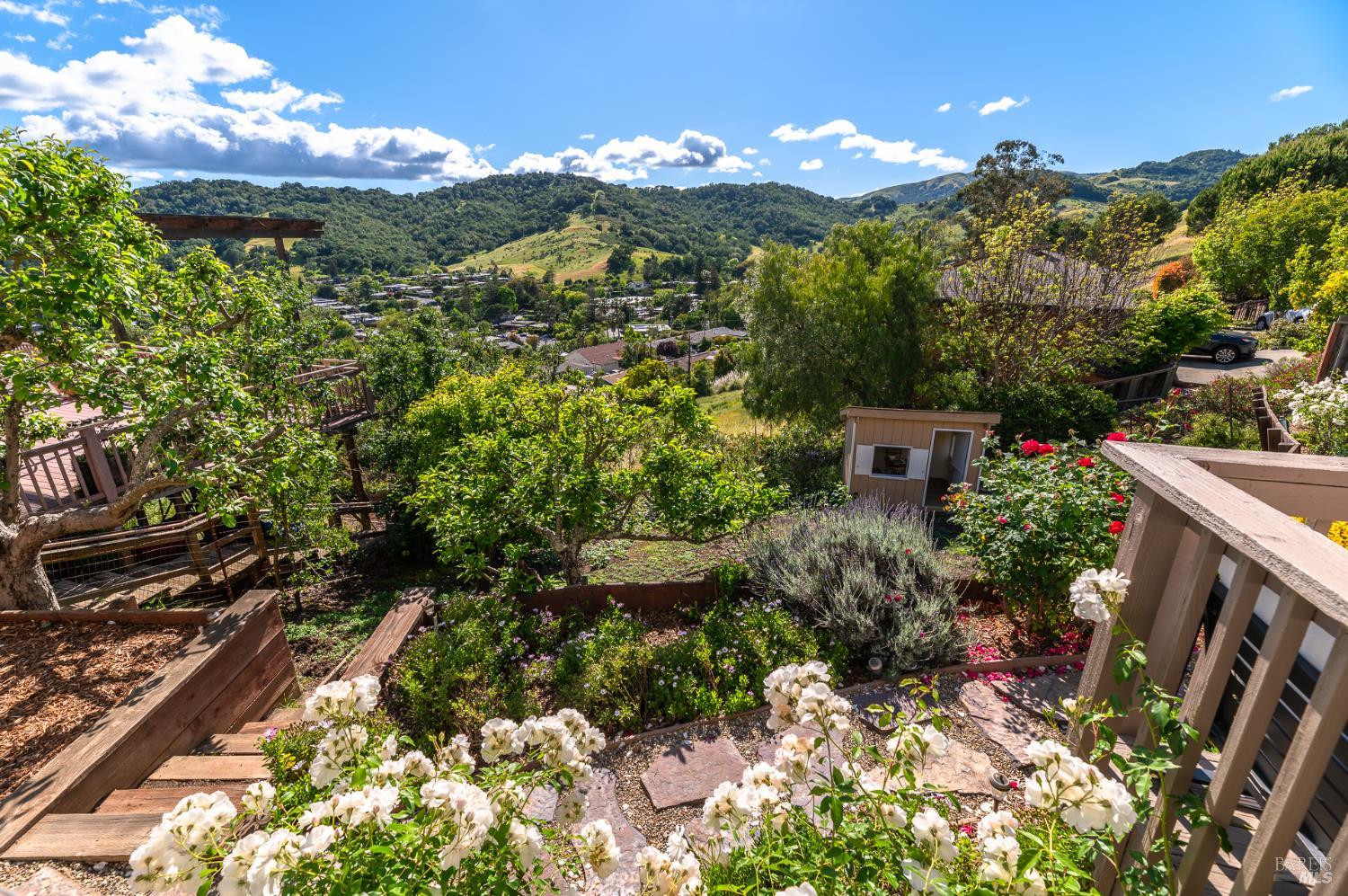 4 Galway Lane San Rafael, CA 94903 - Photo 29 of 45 a view of a house with a yard and garden