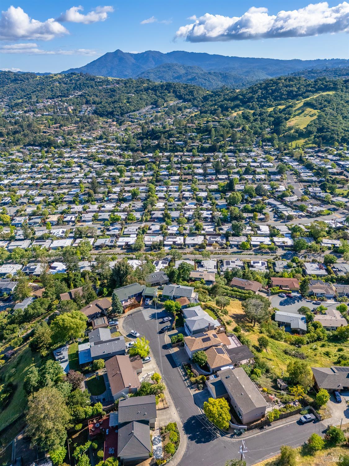 4 Galway Lane San Rafael, CA 94903 - Photo 41 of 45 an aerial view of residential houses with outdoor space